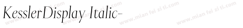 KesslerDisplay Italic字体转换